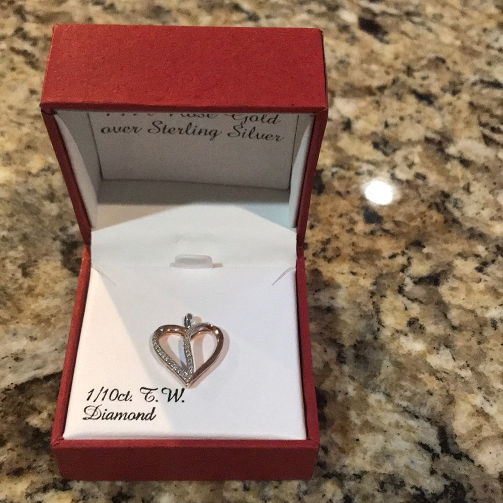Rose gold heart pendant. Originally 250.00